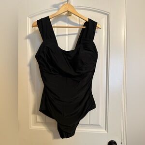 Coldwater Creek ruched size 16 one piece. Never worn! Purchased August 2023.